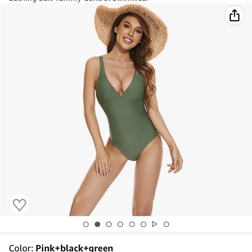 Green one piece women’s swimsuit size medium